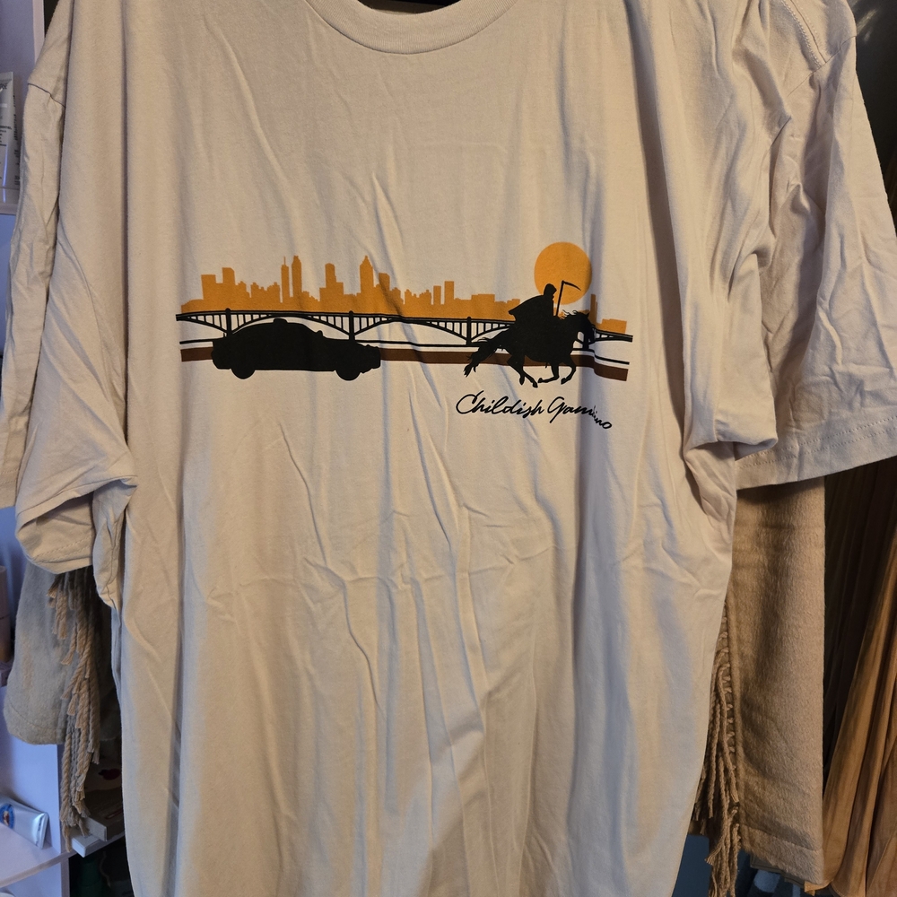 Next Level Apparel Beige Graphic Tee